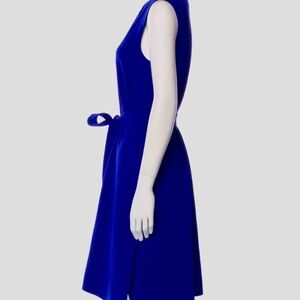 Royal blue Theory belted a-line dress